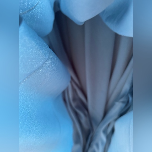 Sincerely Jules Blue Open Back Crystal drape Sleeveless maxi Dress - Picture 5 of 7